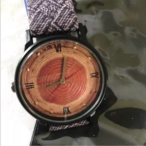 FEIFAN Wooden Purple Fashion Watch. EUC